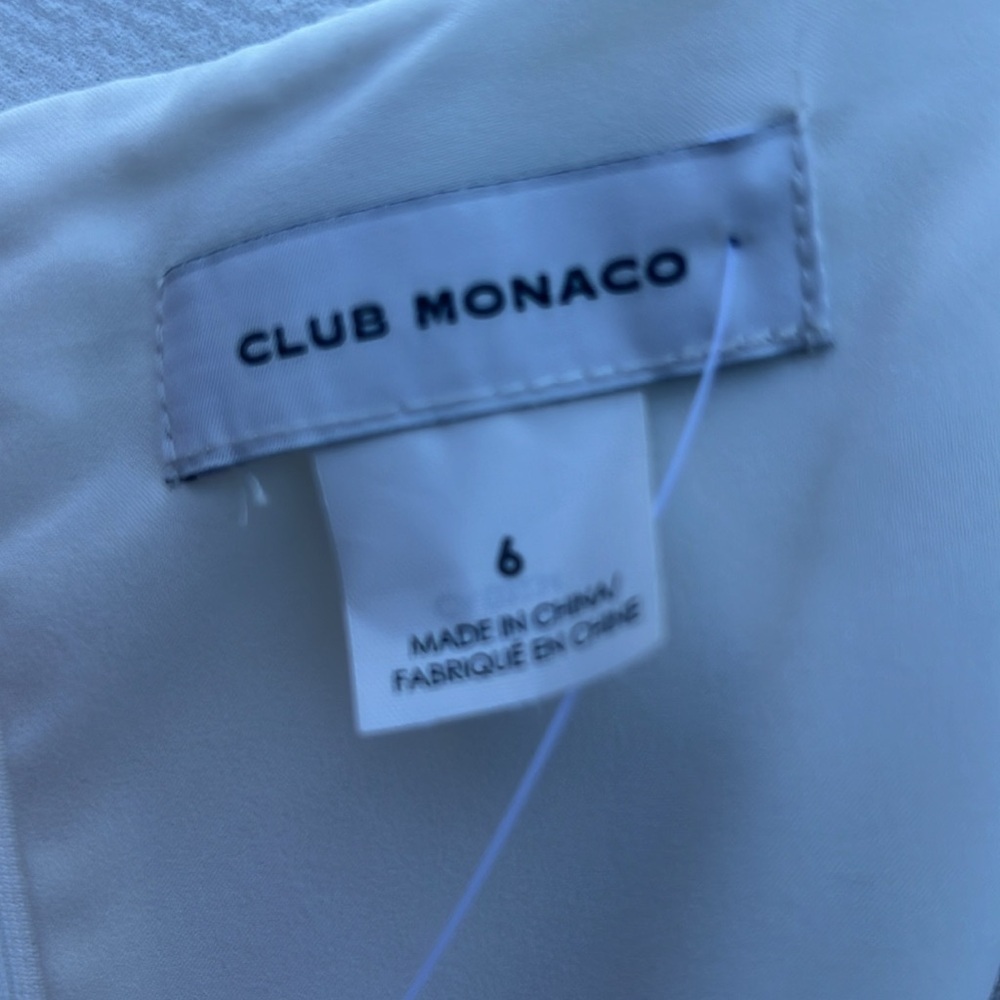 New! Club Monaco SZ 6, off white /blanc wikendah dress. - Picture 6 of 10